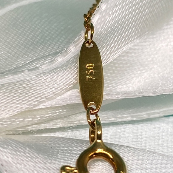 Tiffany & Co. 0.17Ct By The Yard Diamond Necklace 750 Rose gold 16” MSRP $1725 - Picture 4 of 4